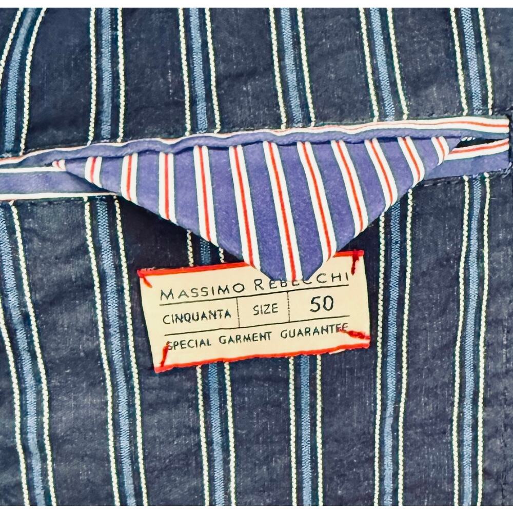 Massimo Rebecchi Navy Pinstripe Blazer IT50/US40 –NWT- Italian Tailoring Ret$450 - Picture 9 of 9